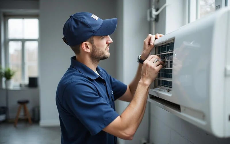 Billy Aircon technician performing repair