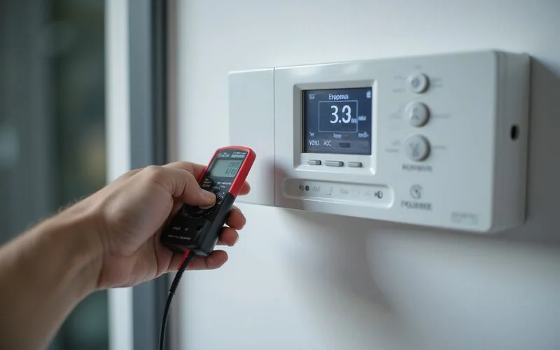 Testing aircon thermostat with multimeter