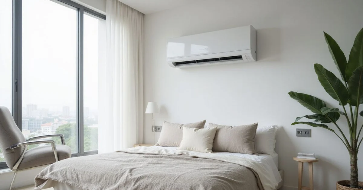 Comfortable Singapore home with controlled humidity levels from aircon